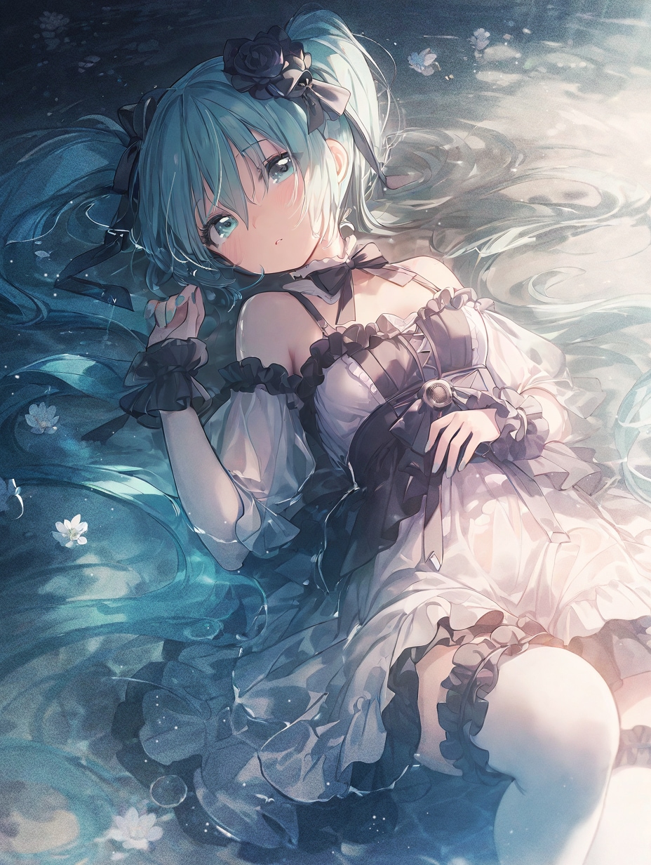 水に寝転ぶ | の人気AIイラスト・グラビア
