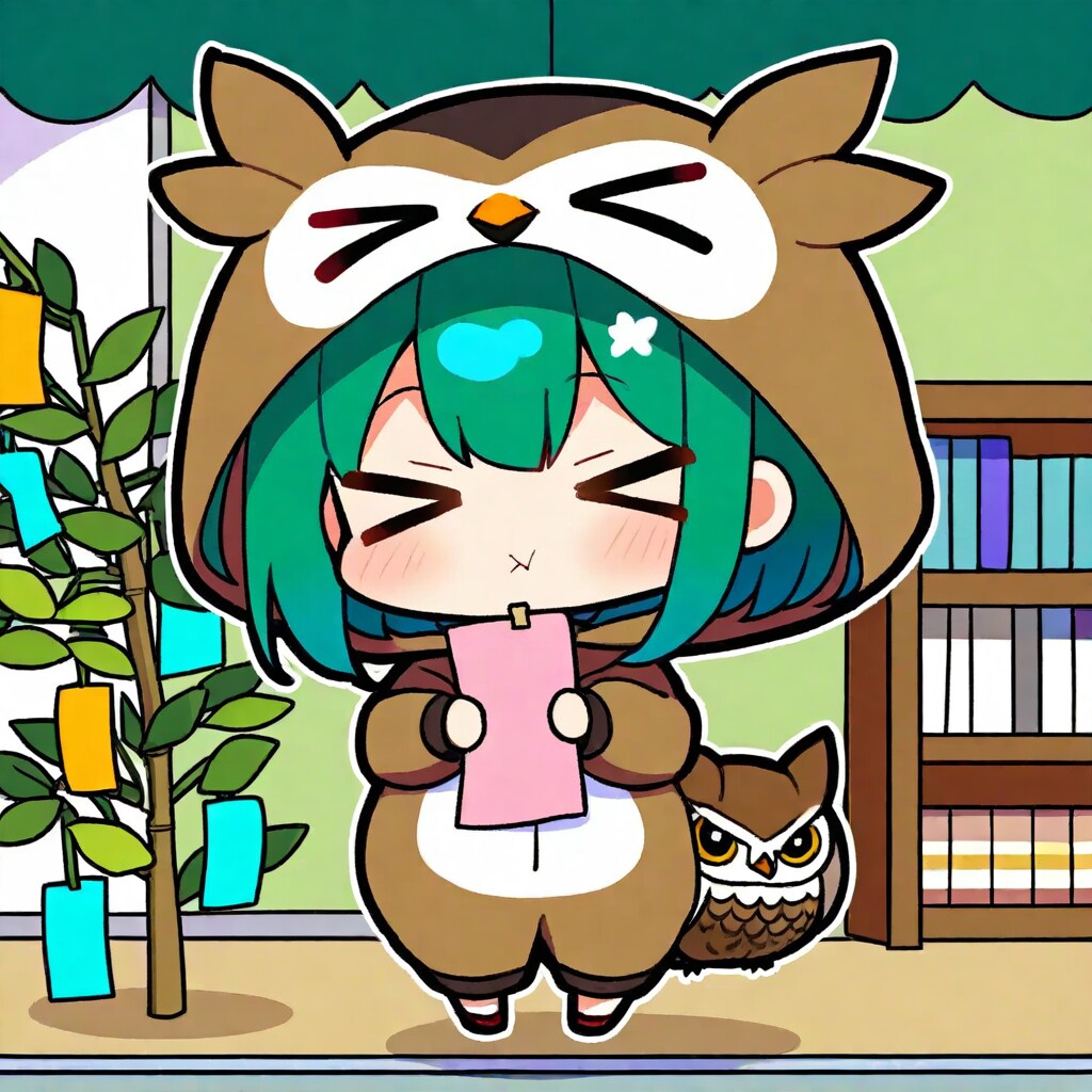 本屋の緑髪ちゃん