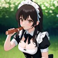 メイドちゃんがソーセージの収穫をしてる(NovelAI) 3枚目
