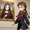 美術館の絵画にも眼鏡三つ編みが！ 3枚目