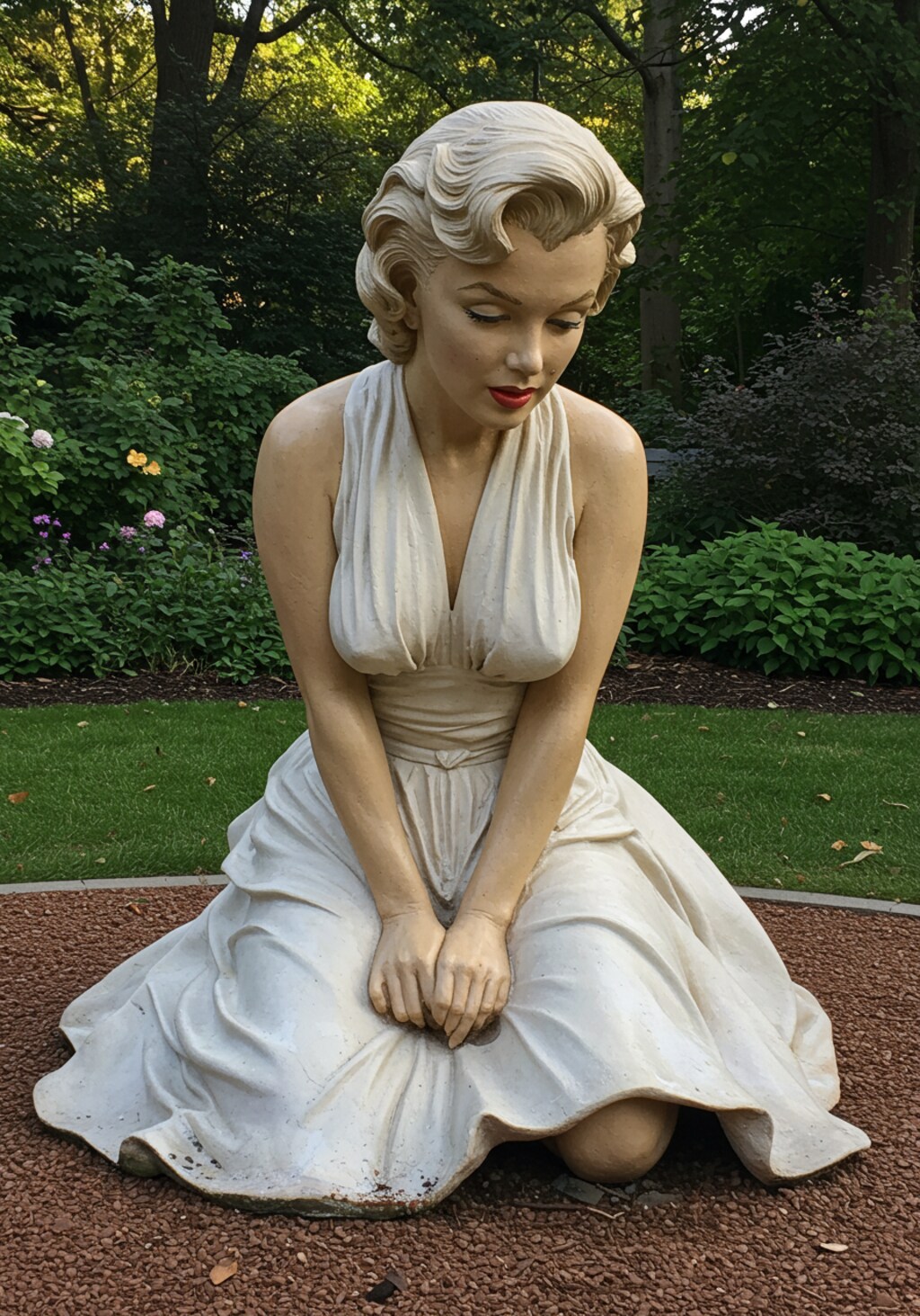 しゃがみマリリン像