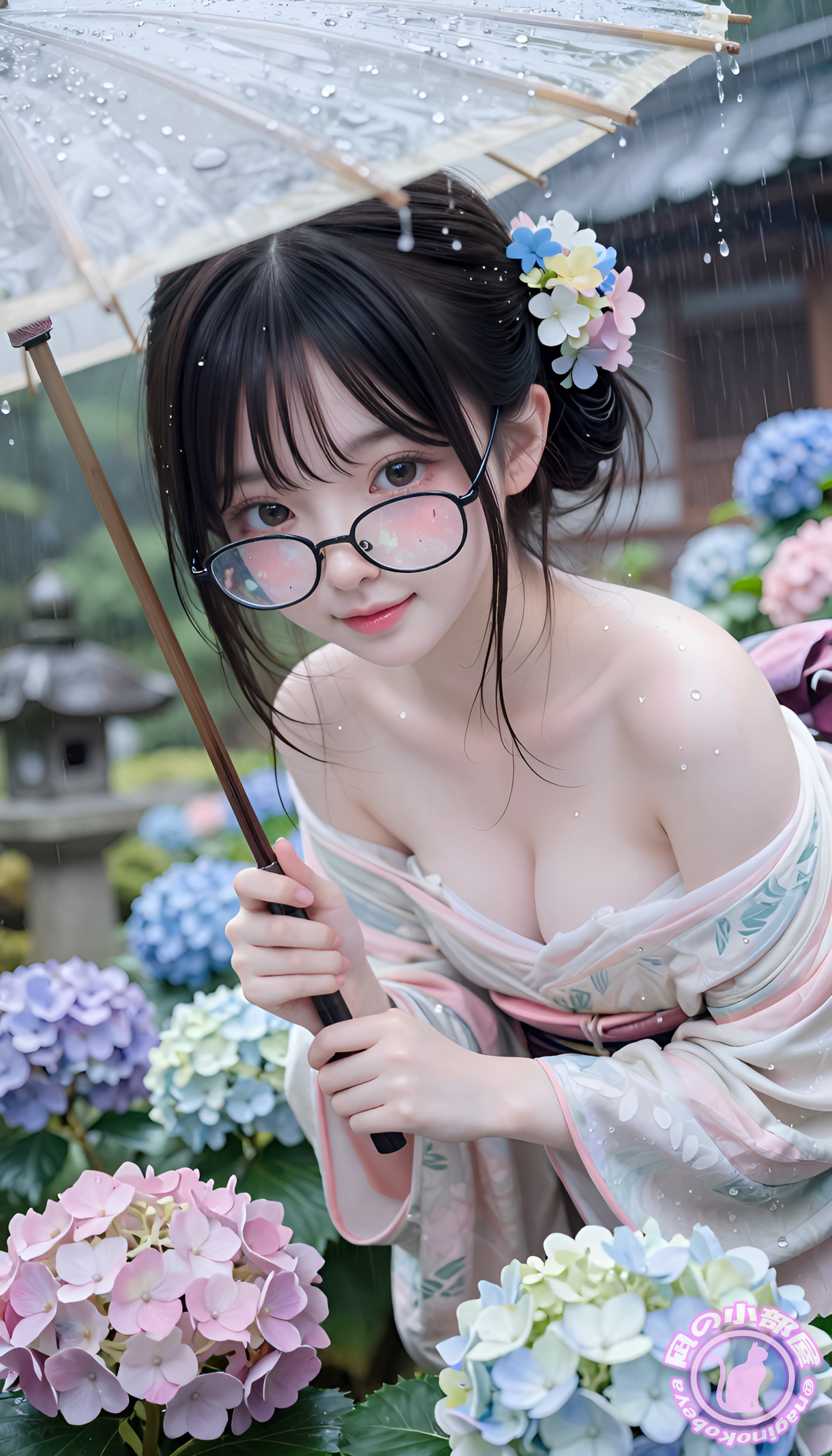 雨と紫陽花🌸