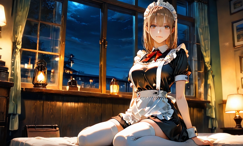 鹿野千夏 持ち場を離れたメイドとランプの夜