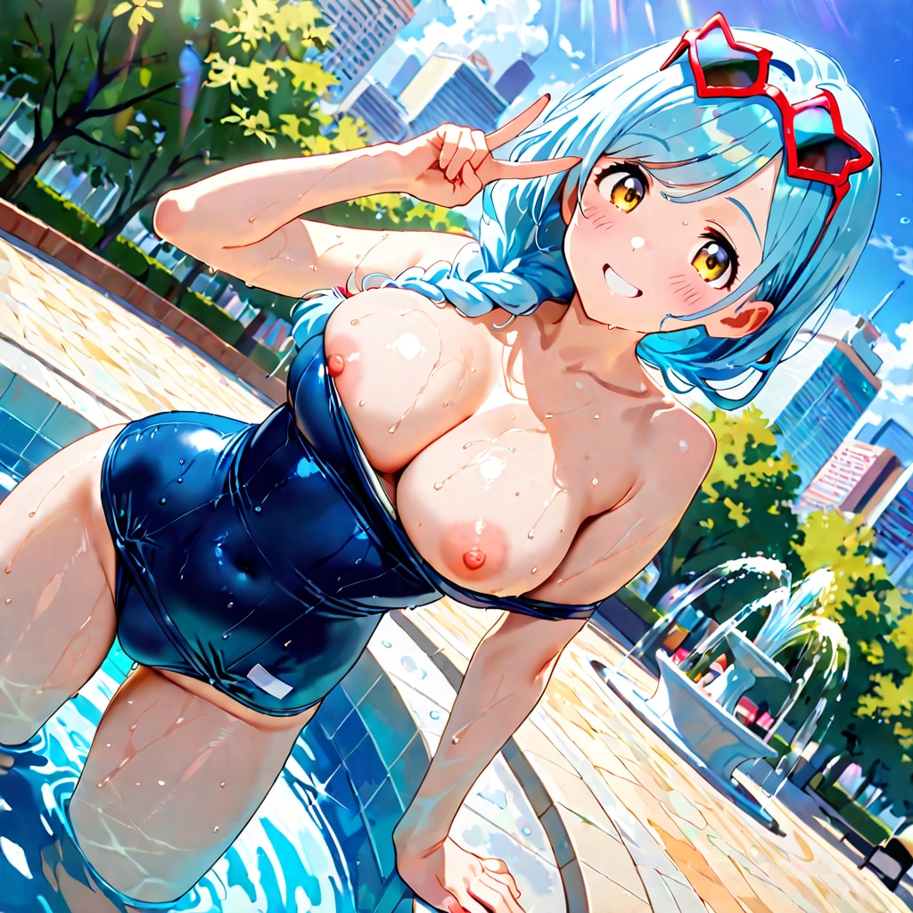 潤うスク水⑤