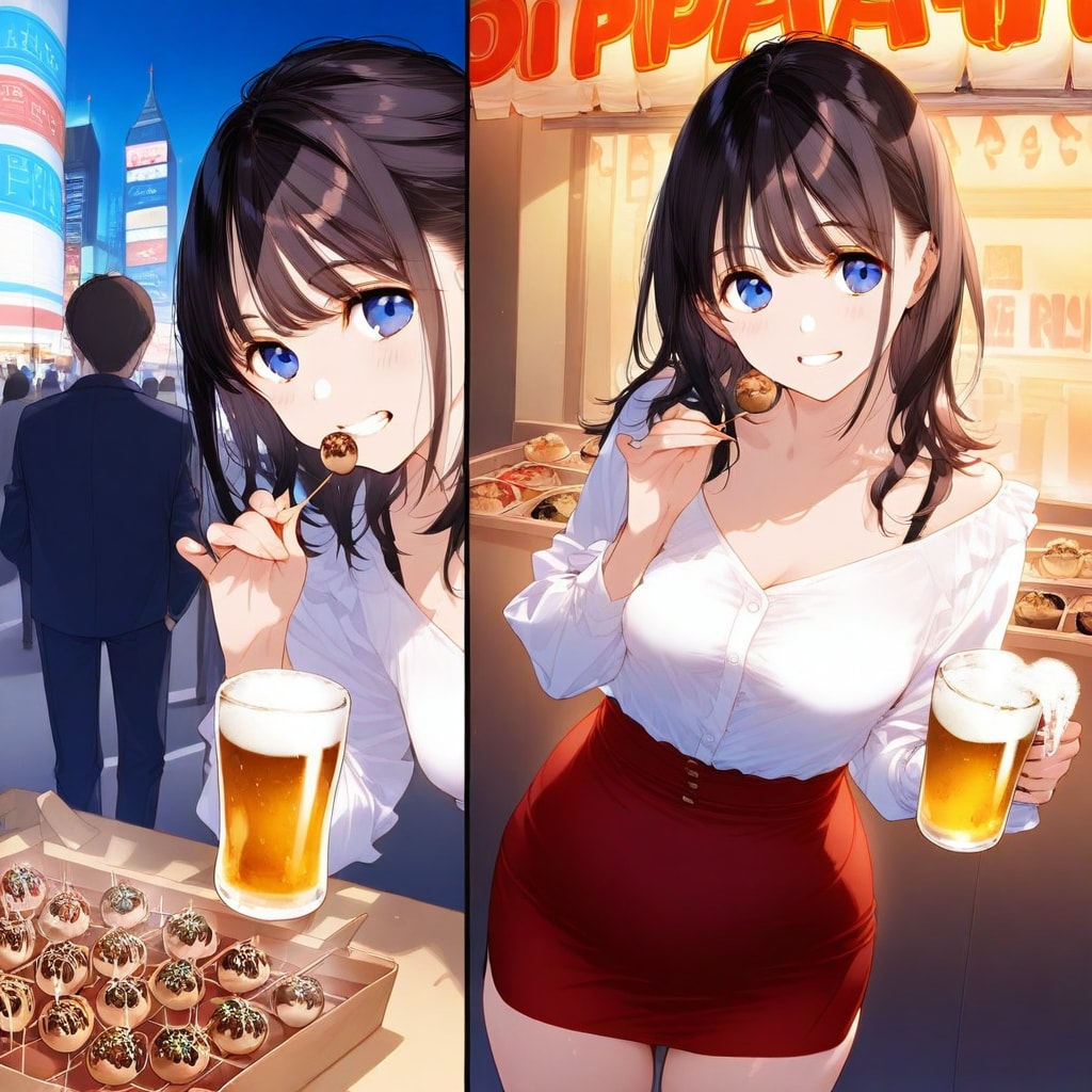 彼女が大阪旅行の際に撮ったスマホ写真画像を見せてくれた