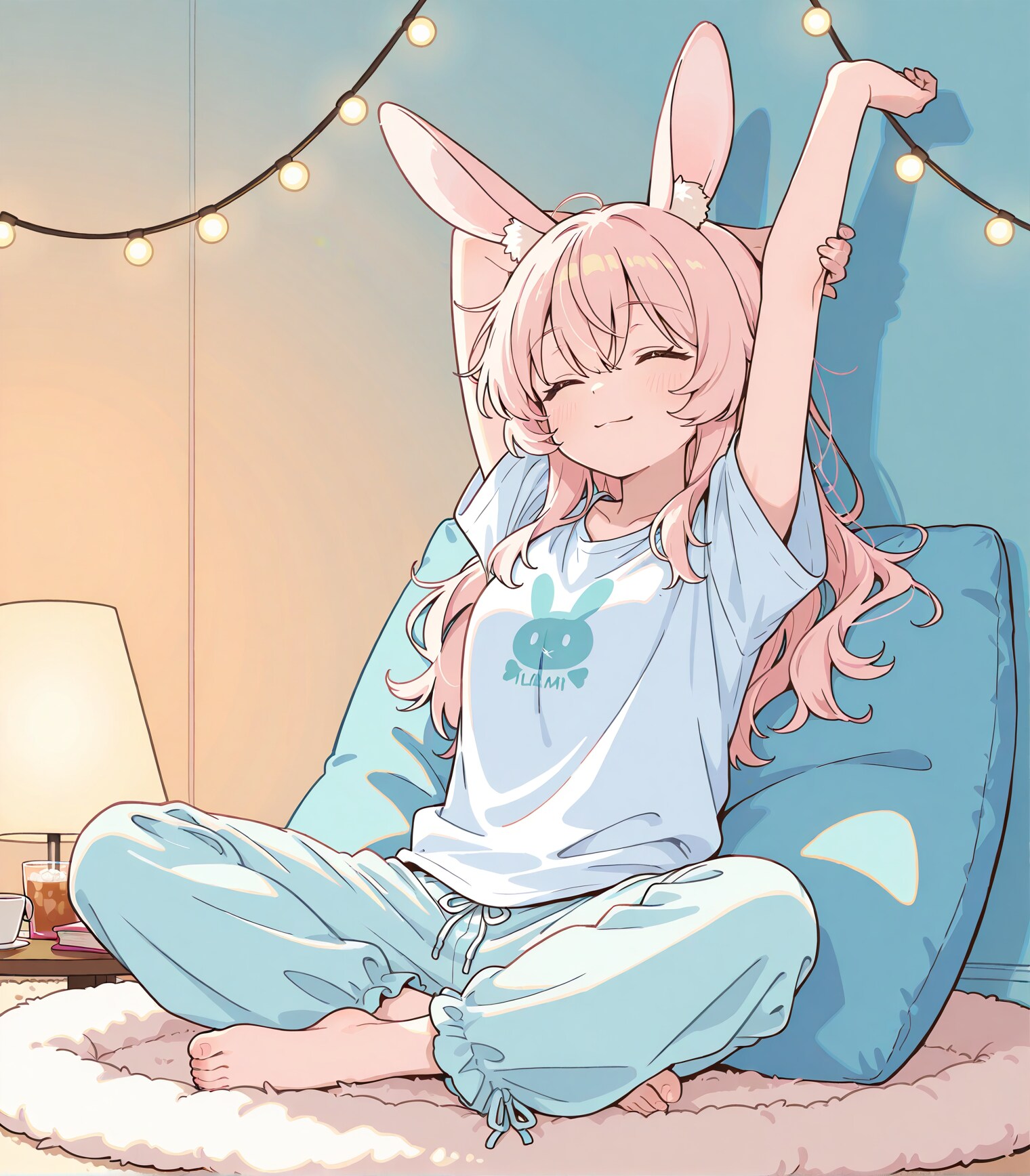 夜はのんびり🐇🐇🐇
