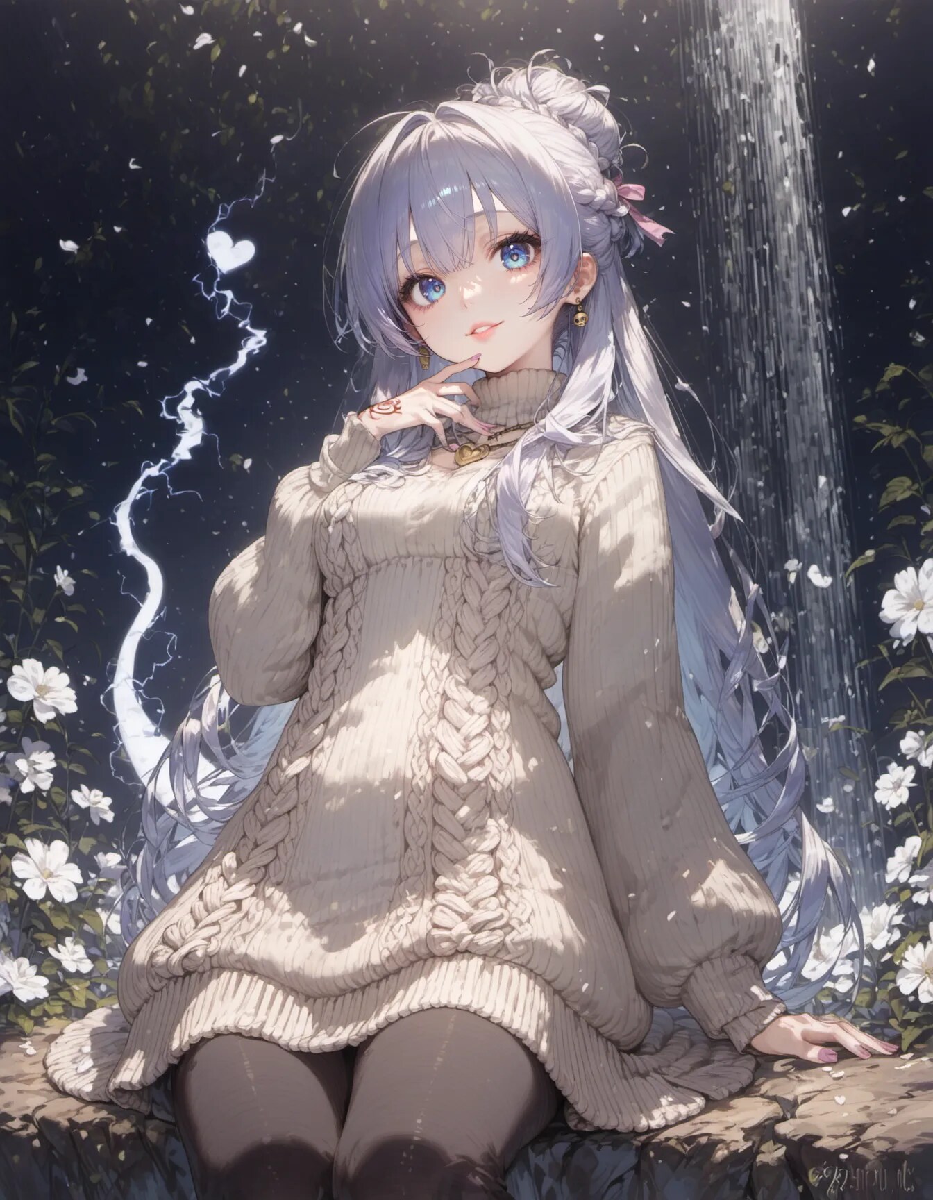Moonlit Whisper Falls