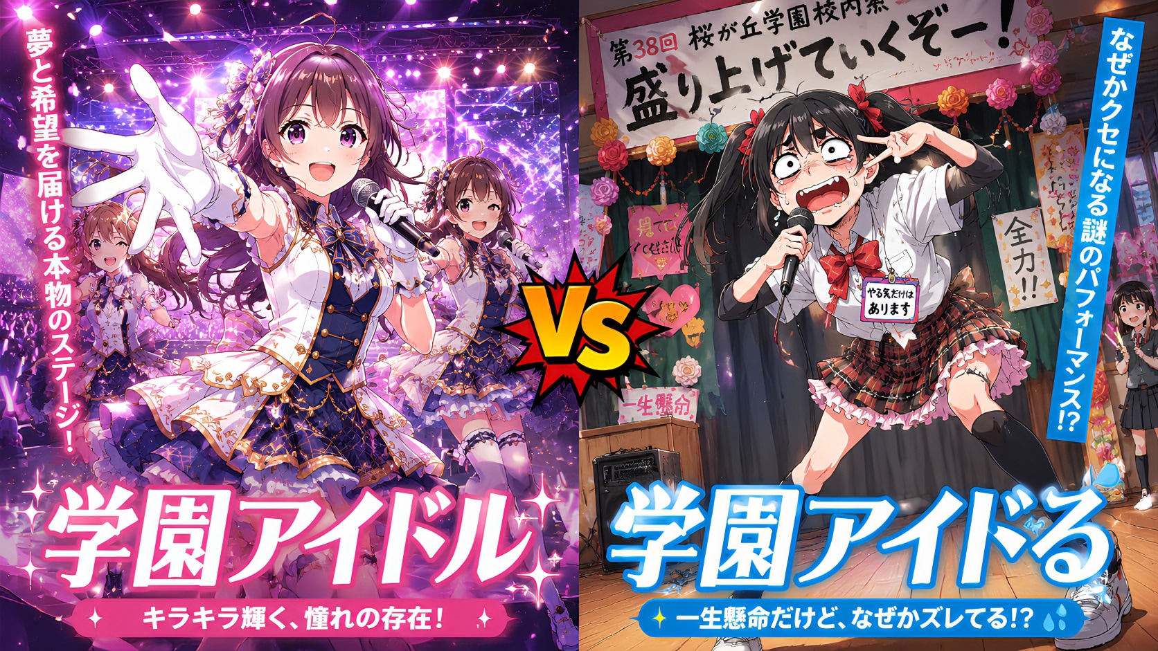 学園アイドル → 学園アイドる