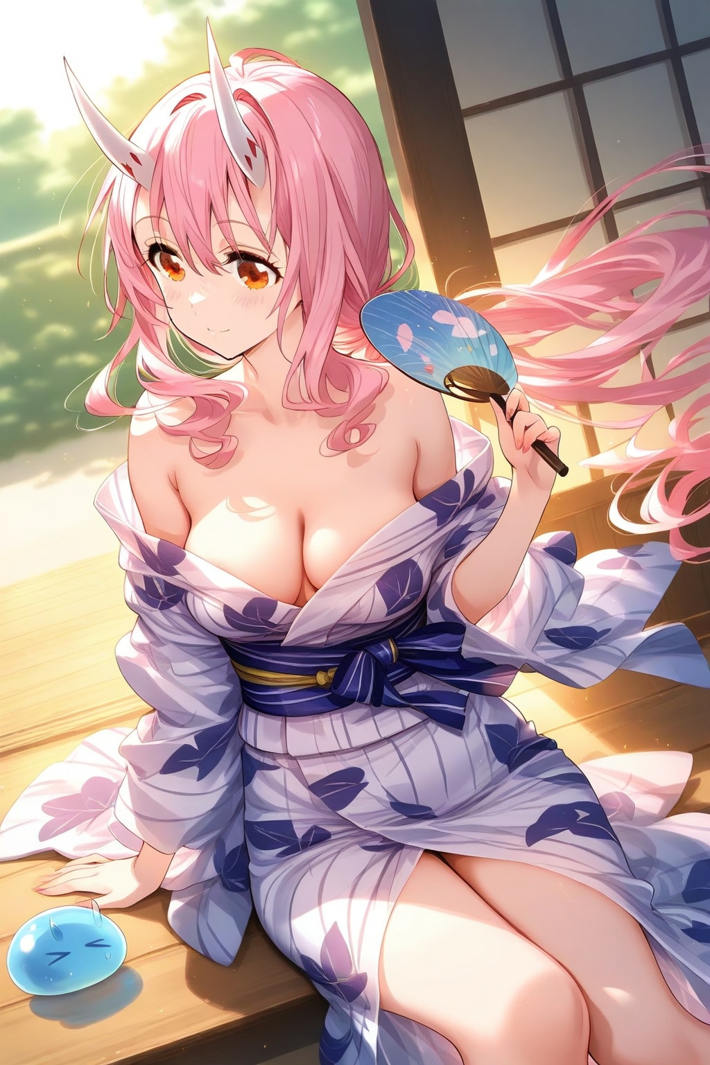寛ぐ浴衣シュナ