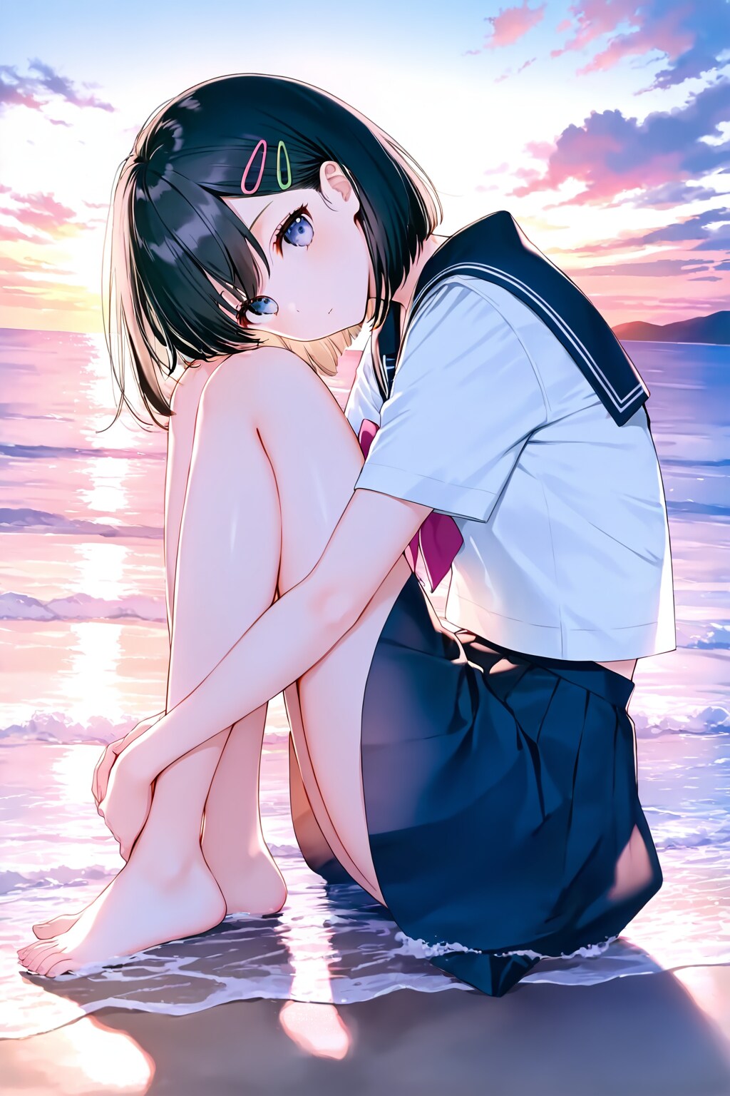 セーラー服と砂浜(LILAC)(3)