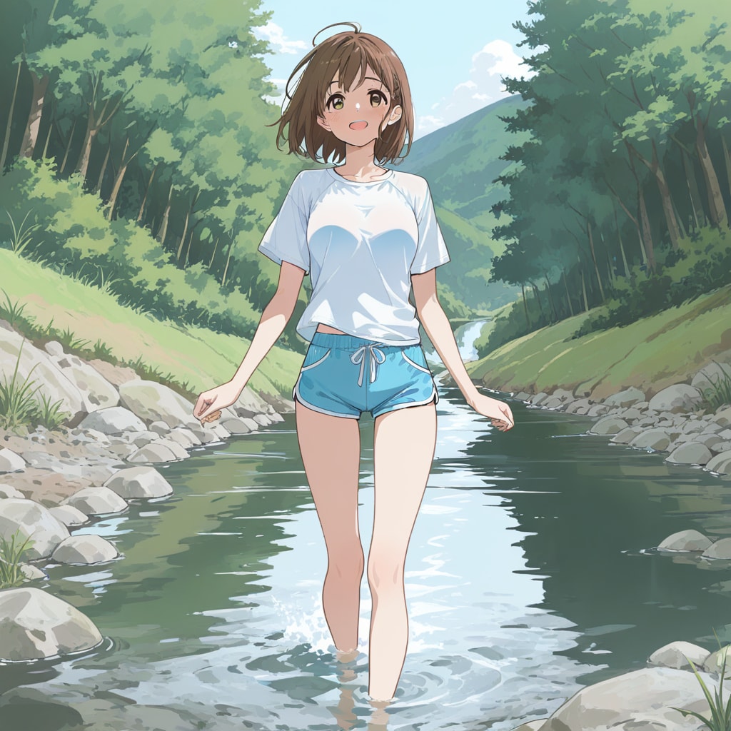 川遊び