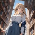 図書館にブロンド美女【オリジナル】 6枚目