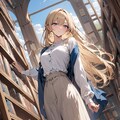 図書館にブロンド美女【オリジナル】 9枚目