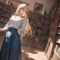 図書館にブロンド美女【オリジナル】 11枚目
