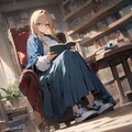 図書館にブロンド美女【オリジナル】 12枚目