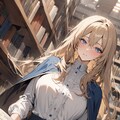 図書館にブロンド美女【オリジナル】 7枚目