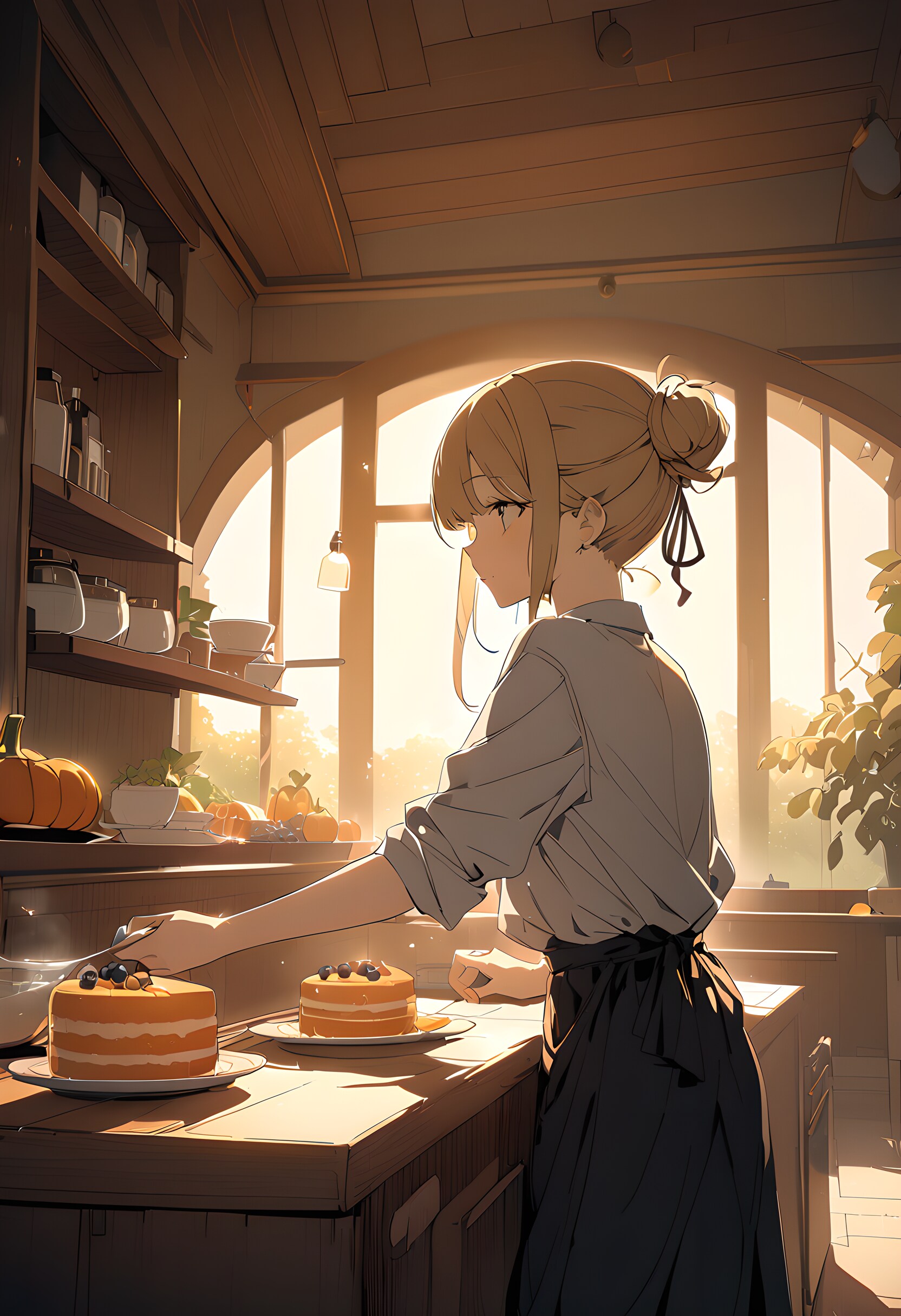 秋晴れの厨房 | の人気AIイラスト・グラビア