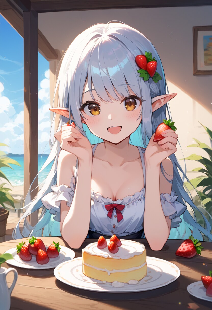 ショートケーキとエルフさん