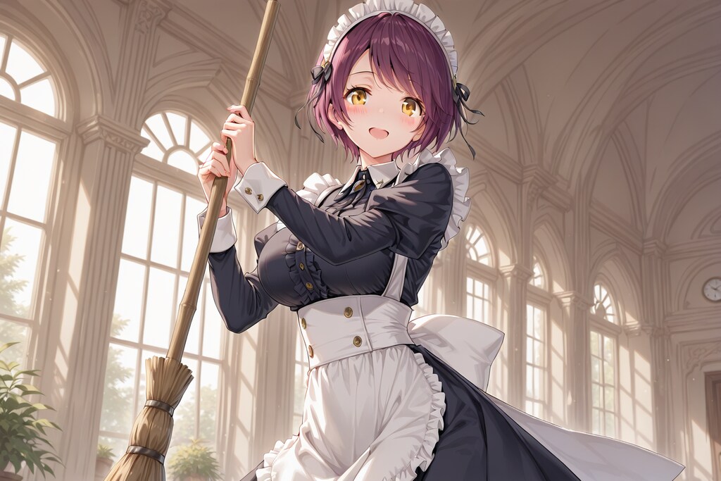 おはようございます（挨拶メイドの芽衣ちゃん）