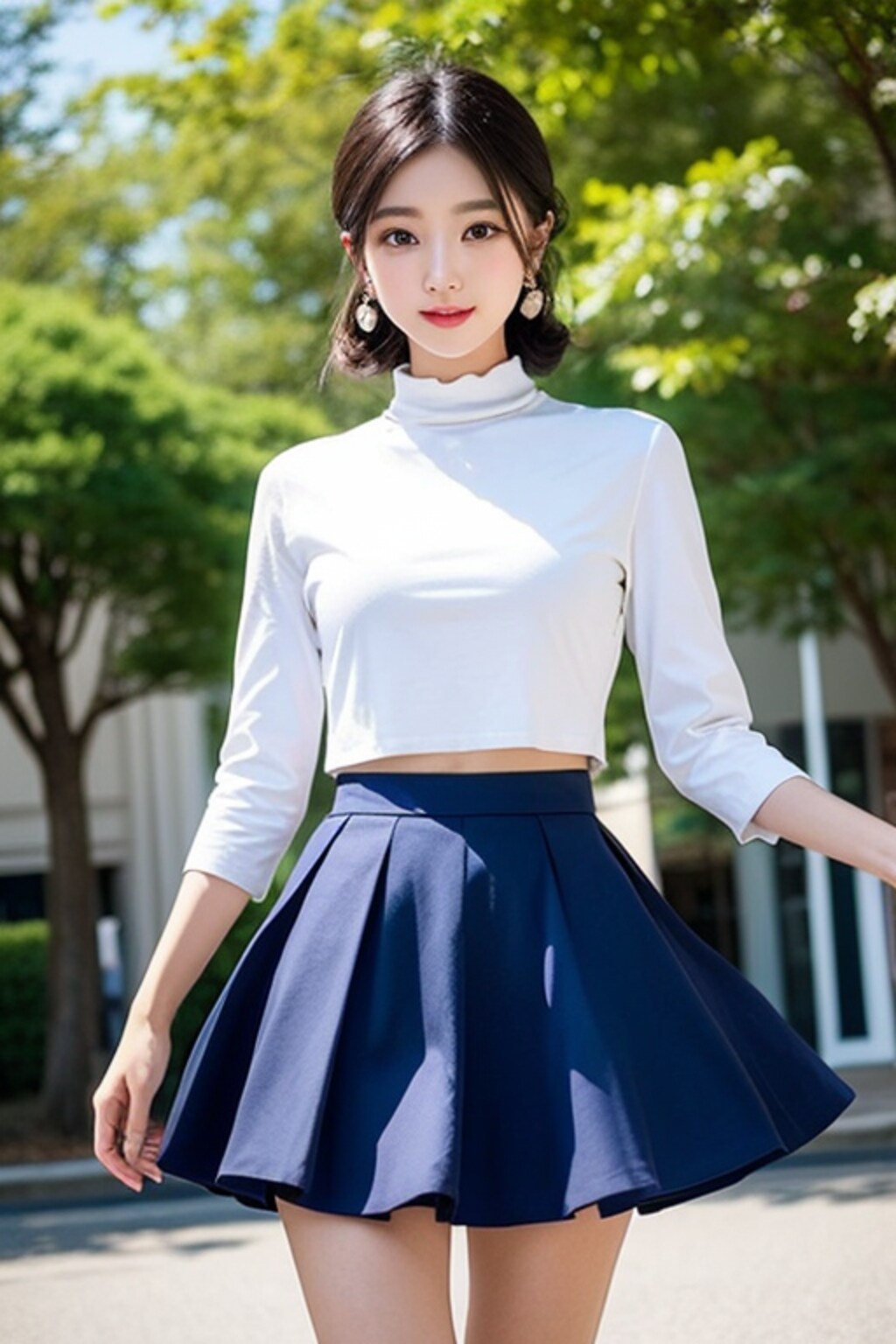 新緑を感じる清潔感のある少女