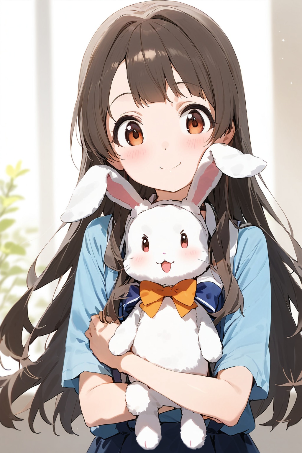 ウサギと少女 10歳 | の人気AIイラスト・グラビア