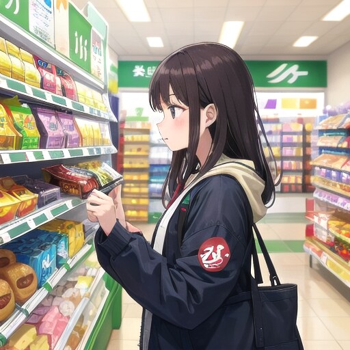 コンビニで買い物 | の人気AIイラスト・グラビア