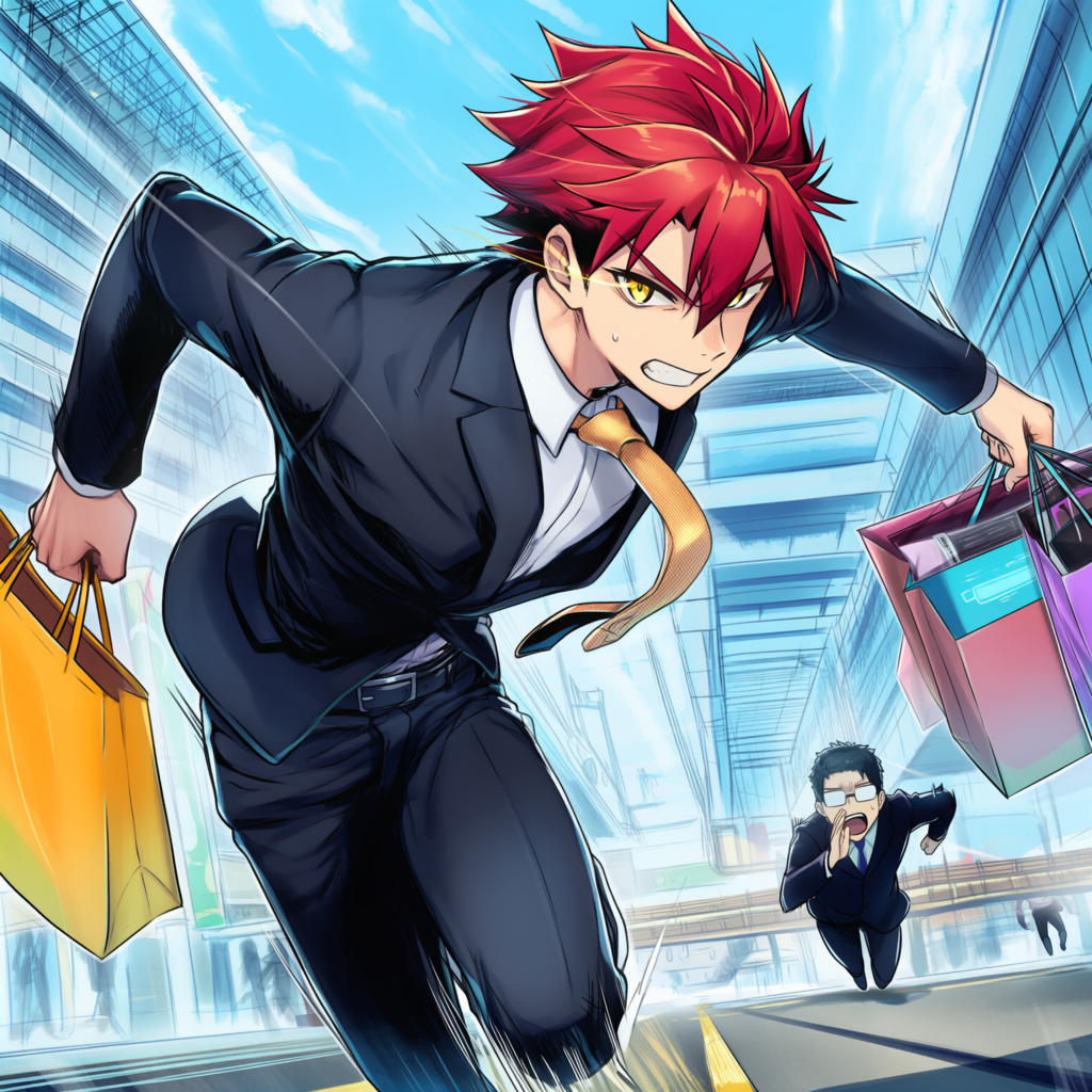 俺が最初に出張土産を持って帰るんだー