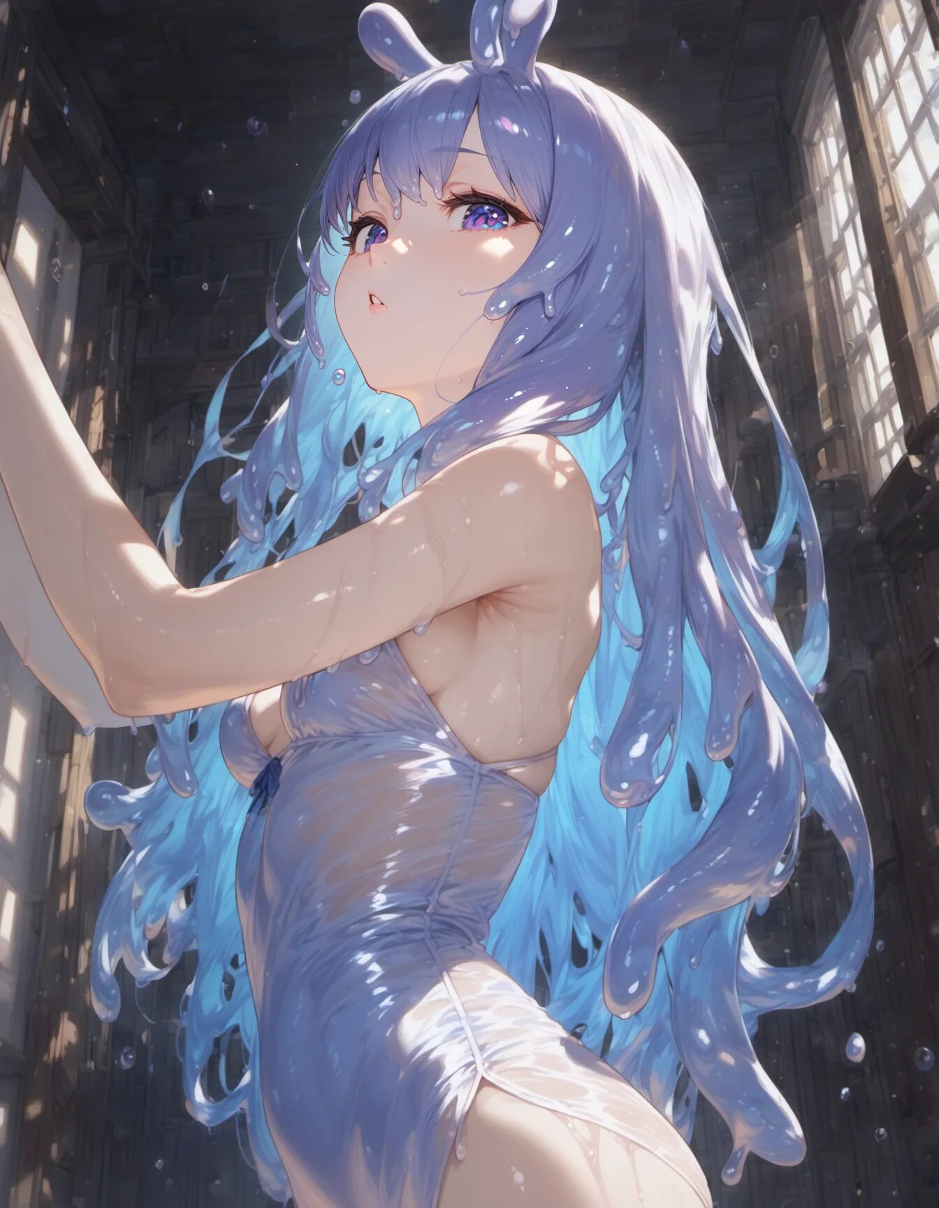 Liquid Blue Silhouette