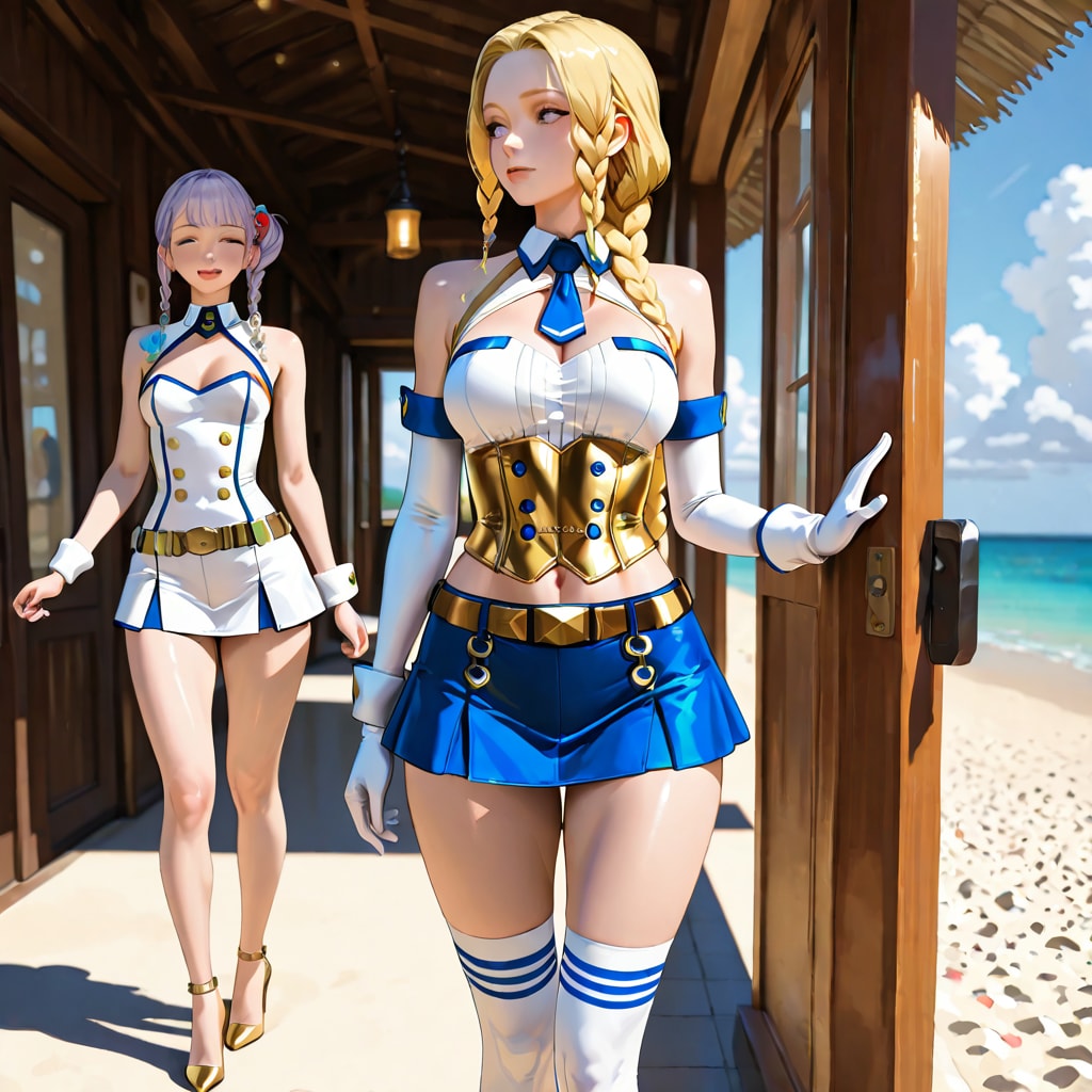 Beach Resort Lesbian | の人気AIイラスト・グラビア