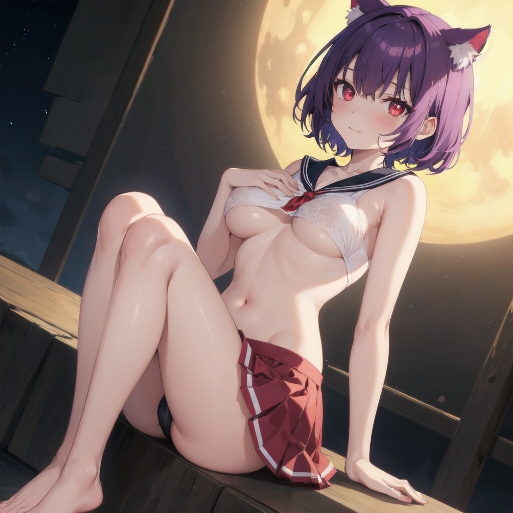 夜の学校♡