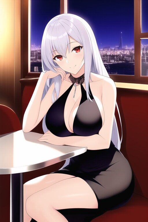 レストランで待つ彼女