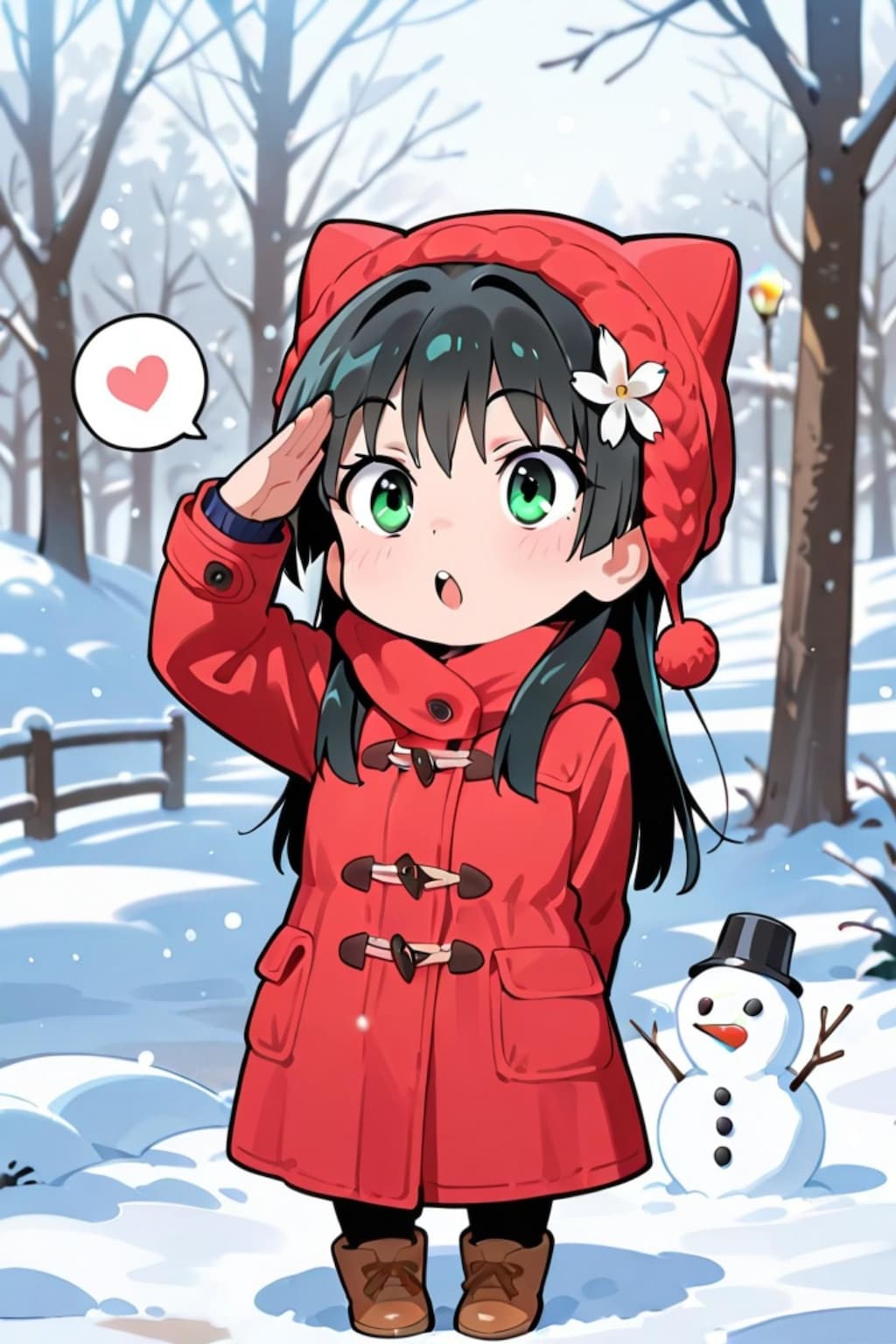 佐天さんと雪だるま