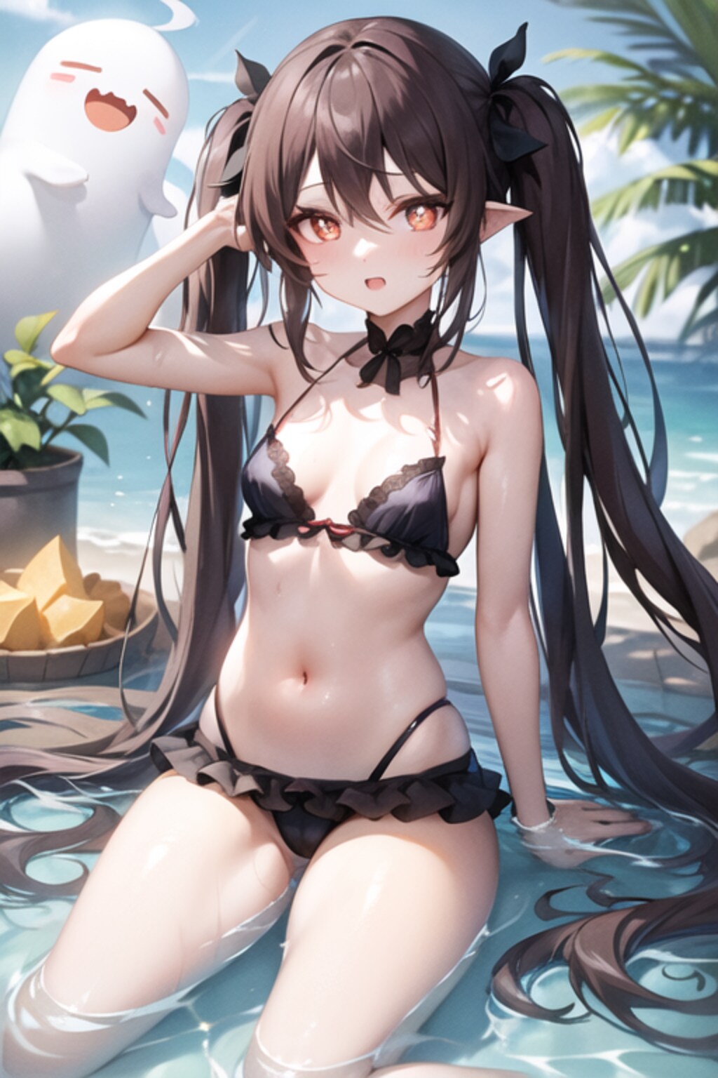 黒ビキニ胡桃ちゃん❤