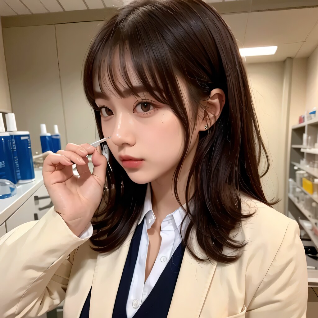 黒髪ロングでブレザーの美女３８