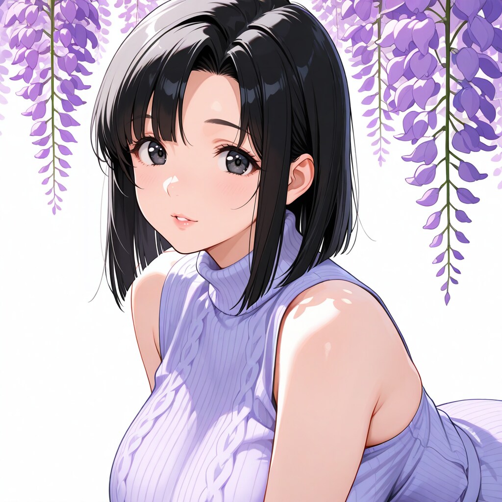 紫の棚で