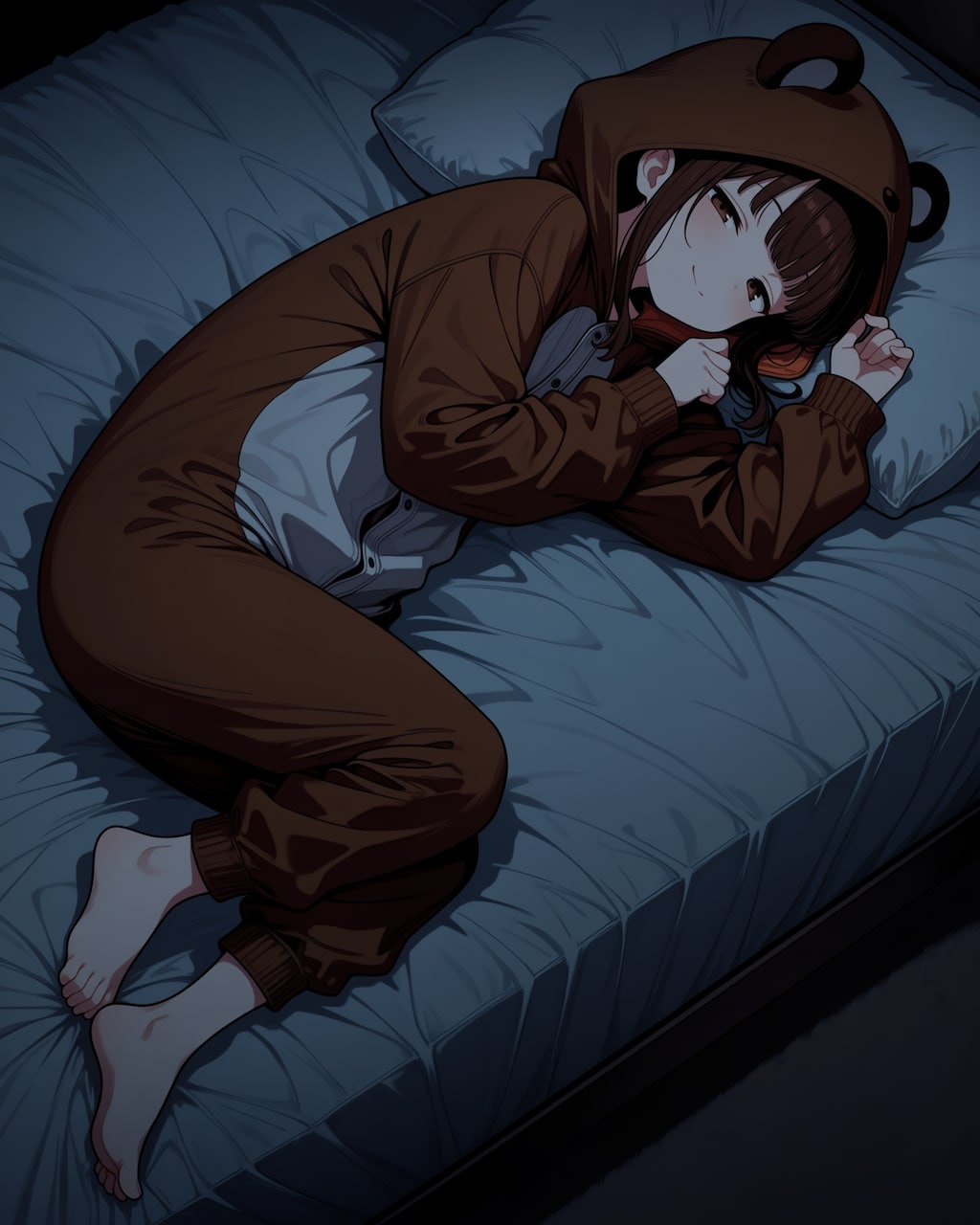 おにいちゃんのベッドを占拠するととせちゃん