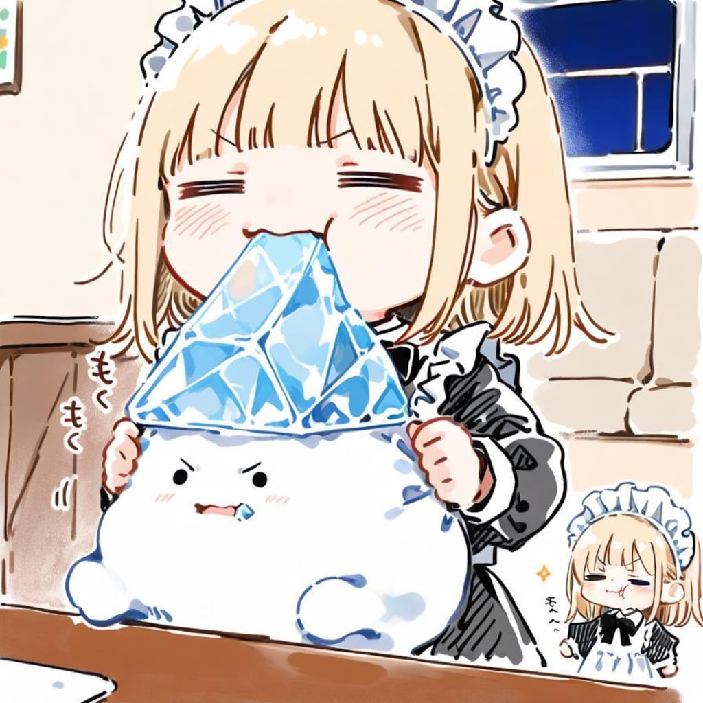 ( -ω-)👻<あーつーいーよるだーかーらー♪🍉🍧✨✨