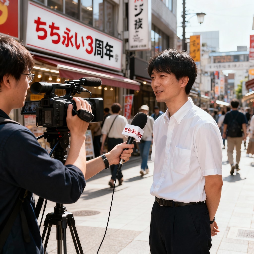 通行人にちちぷい3周年についてインタビュー