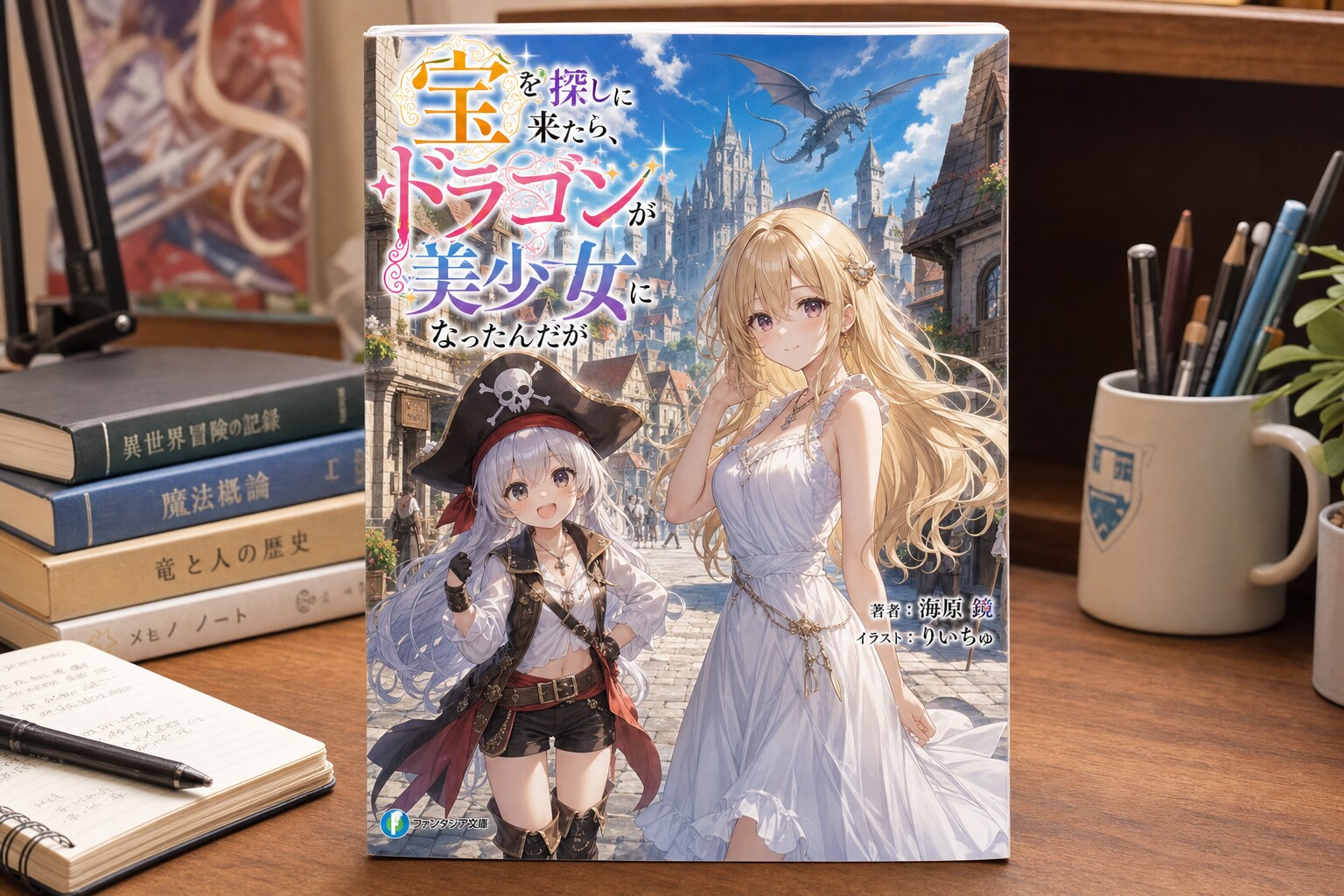 【架空ライトノベル】宝を探しに来たら、ドラゴンが美少女になったんだが | の人気AIイラスト・グラビア