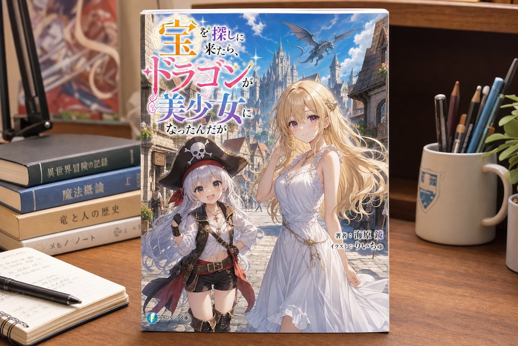 【架空ライトノベル】宝を探しに来たら、ドラゴンが美少女になったんだが