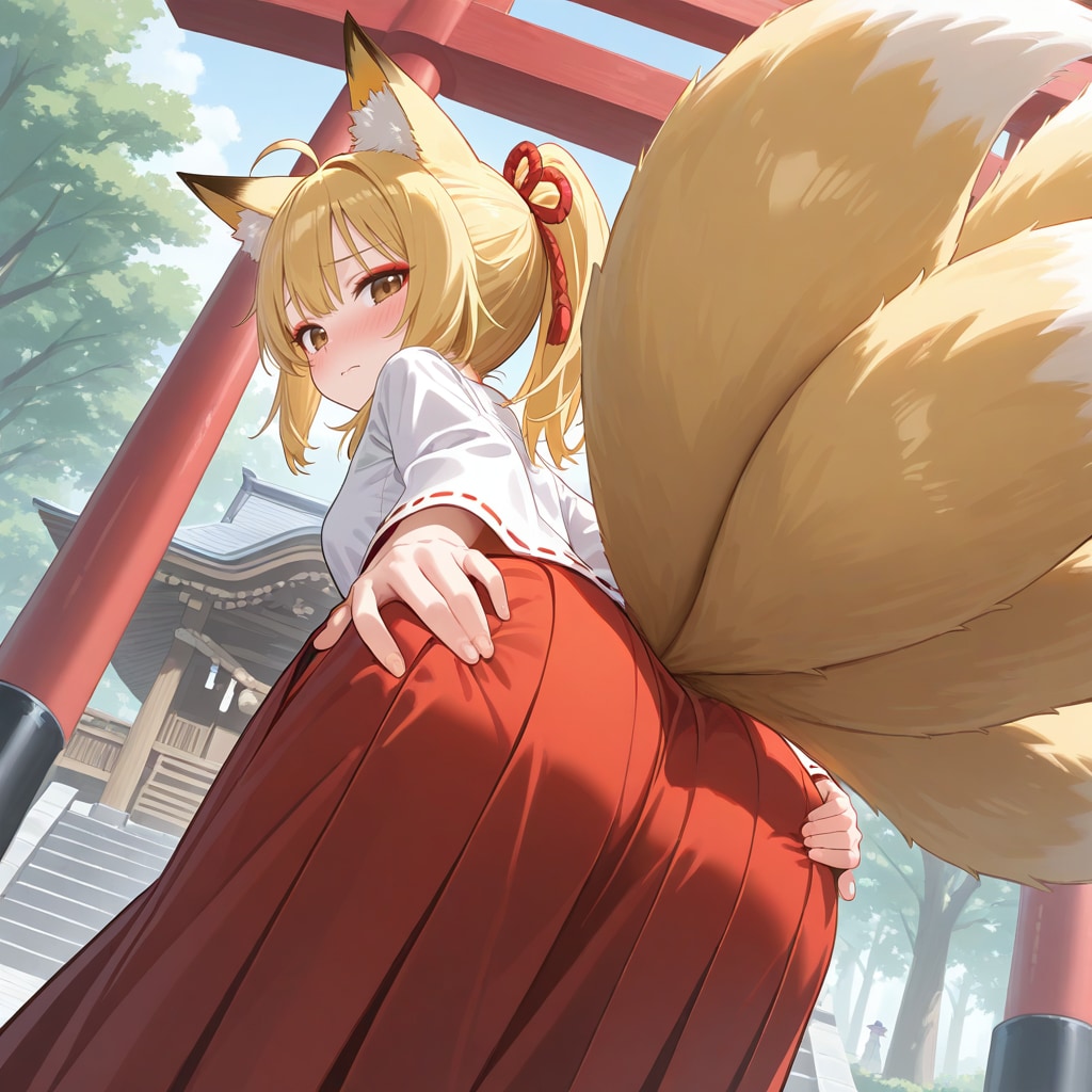 巫女狐っ娘のおしり