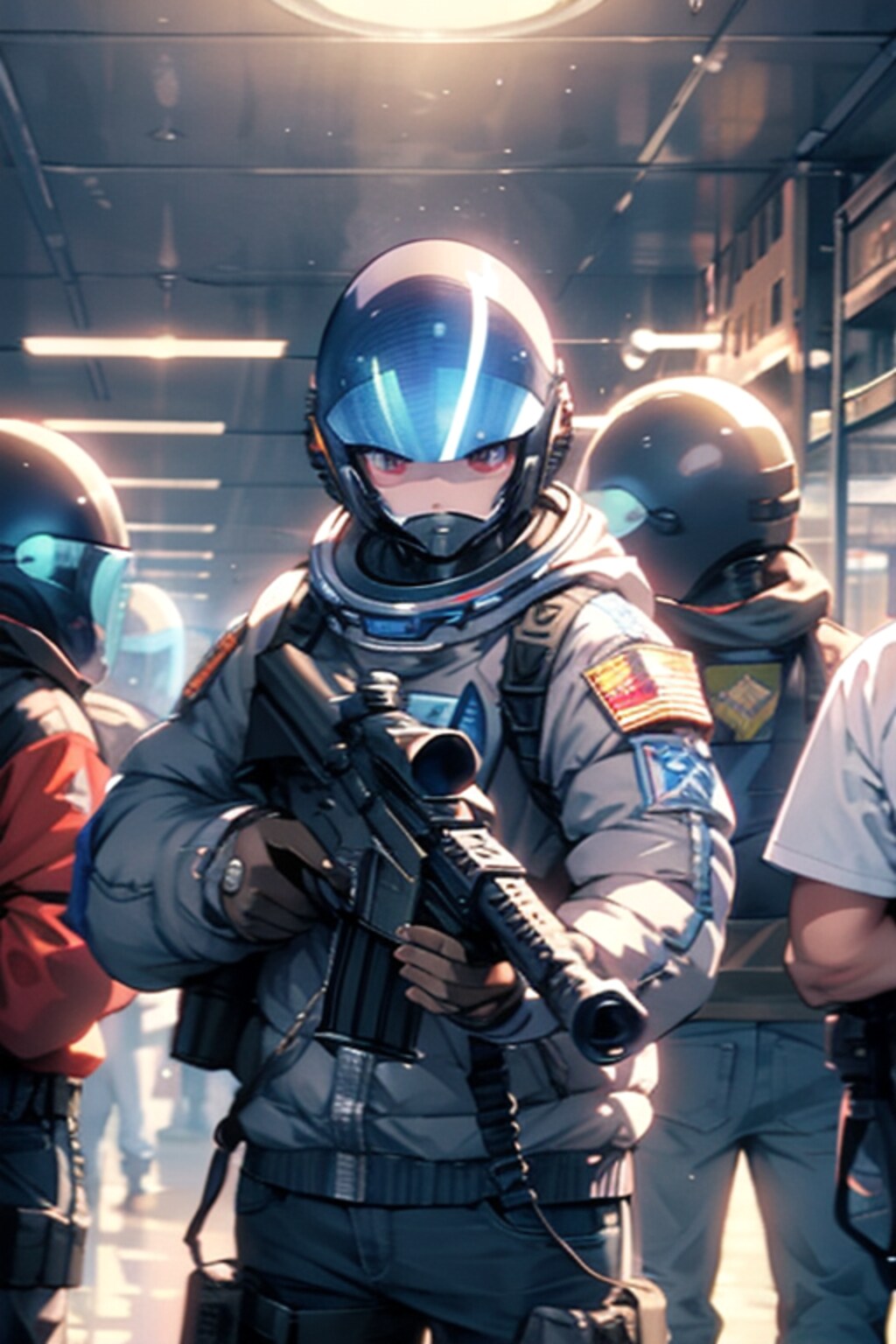 地上制圧作戦中の宇宙海兵隊