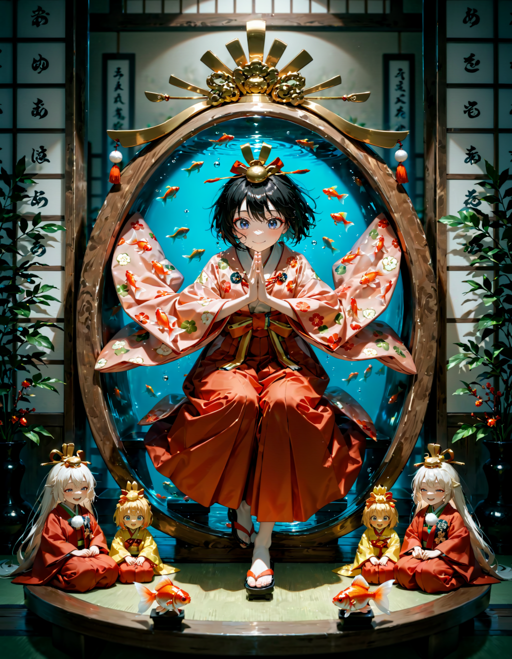 今日は雛祭り・上巳・桃の節句。金魚の日