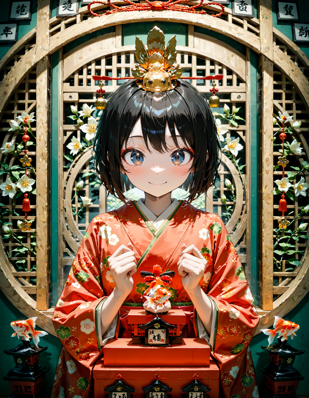 今日は雛祭り・上巳・桃の節句。金魚の日