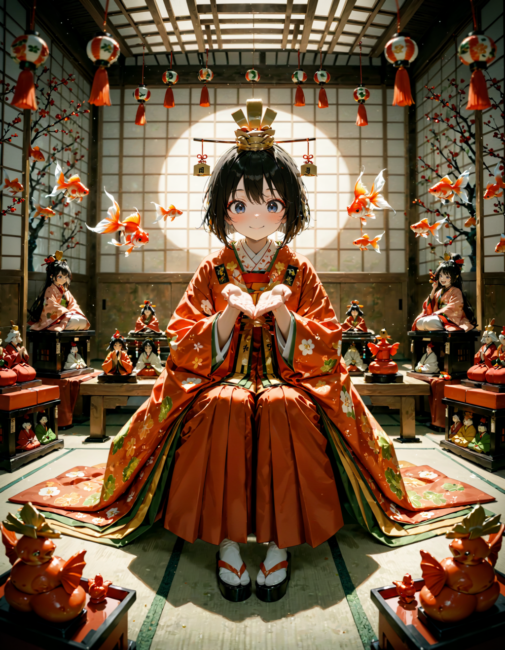 今日は雛祭り・上巳・桃の節句。金魚の日