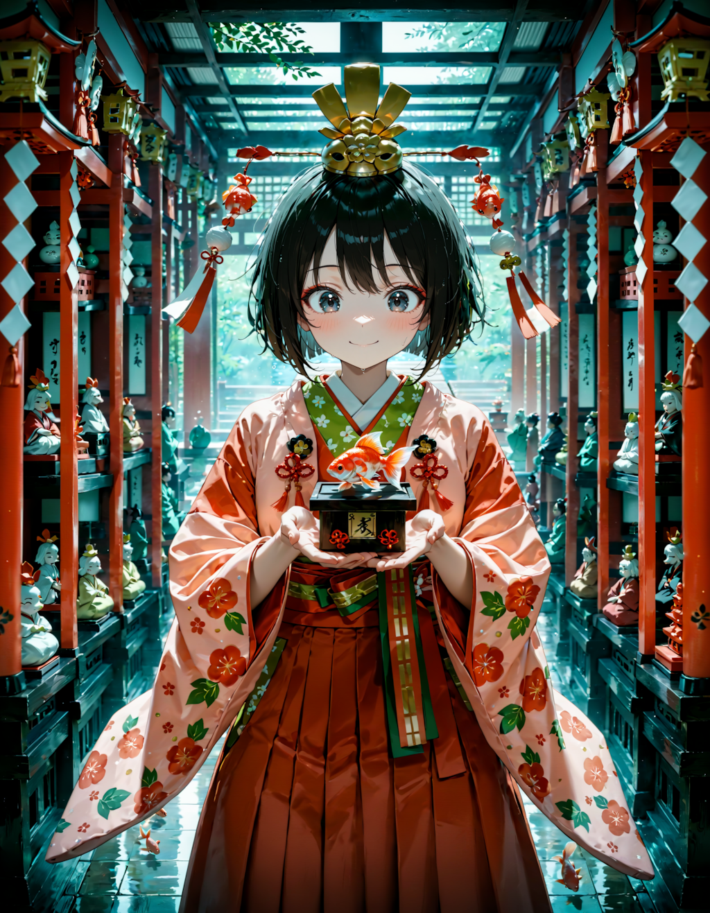 今日は雛祭り・上巳・桃の節句。金魚の日