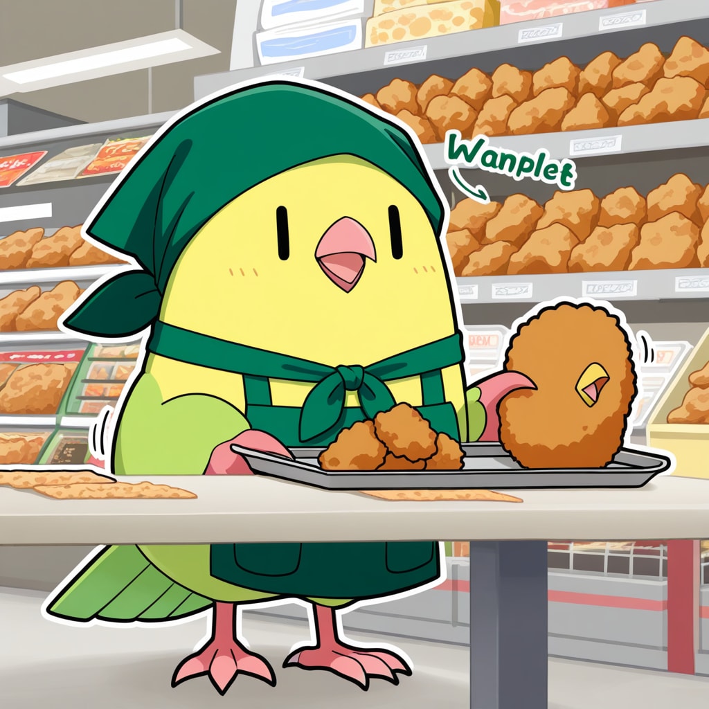 スーパーちちぷいのお惣菜部門担当しゃべるインコ | の人気AIイラスト・グラビア