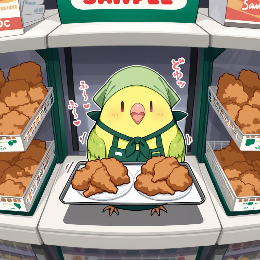 スーパーちちぷいのお惣菜部門担当しゃべるインコ