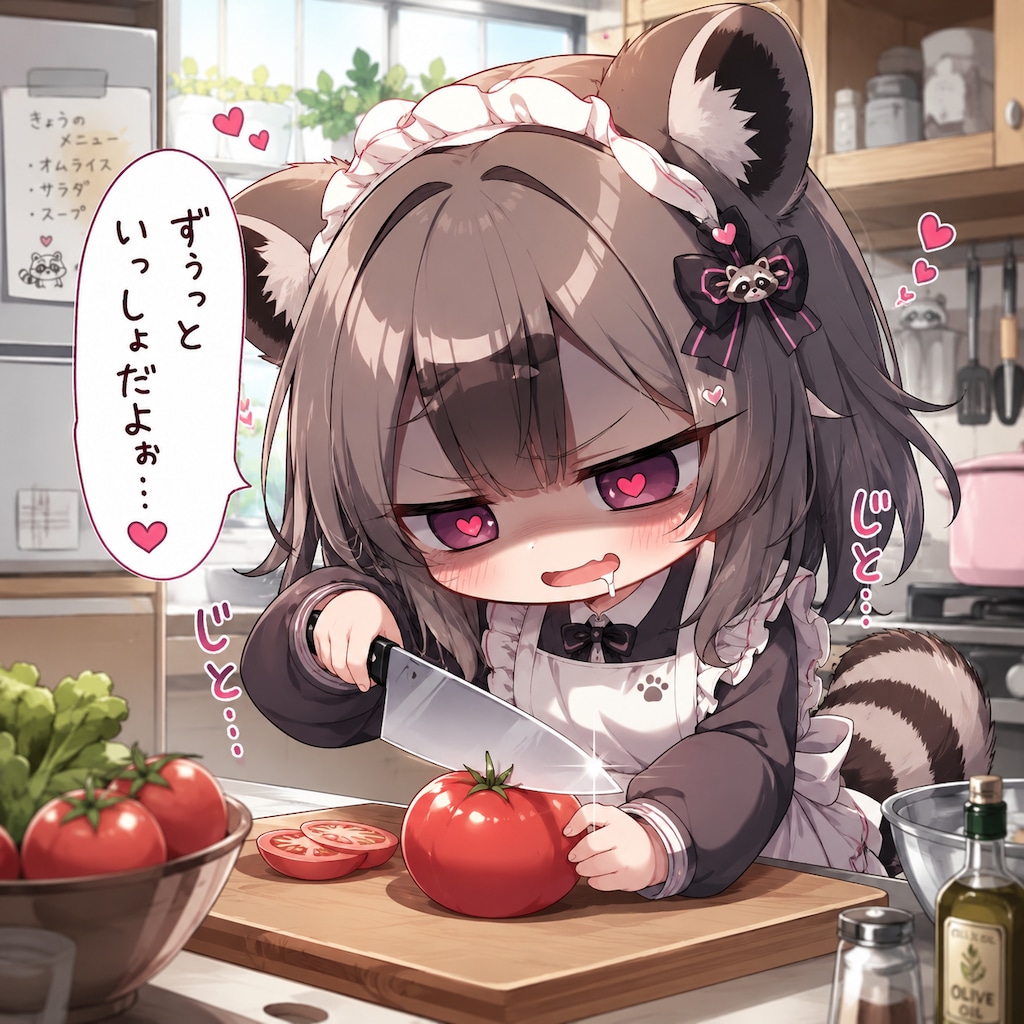 ヤンデレアライグマ少女🔪🍅