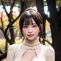 紅葉とタートルネック 4枚目